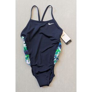 NWT Nike Women's Hydrastrong Racerback Splice One Piece Swimsuit Size 8